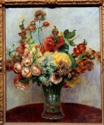Blumen in einer Vase. Gemälde von Pierre Auguste Renoir (1841-1919)