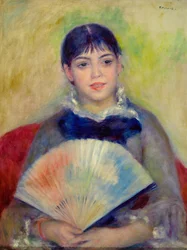 Mädchen mit einem Fächer