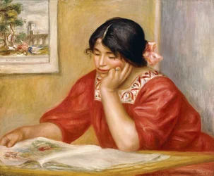 Leontine beim Lesen, 1909
