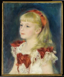Mademoiselle Grimprel mit rotem Band