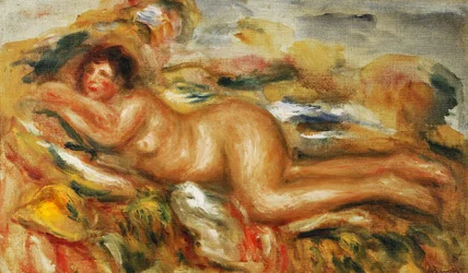 Nackte Frau im Gras, 1915