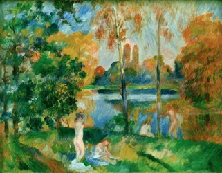 Landschaft mit Badenden