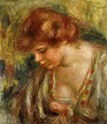 Profil von Andree mit geneigtem Kopf, ca. 1917