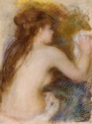 Rückenansicht einer nackten Frau, um 1879