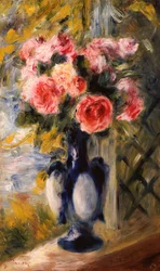 Rosen in einer blauen Vase, 1892
