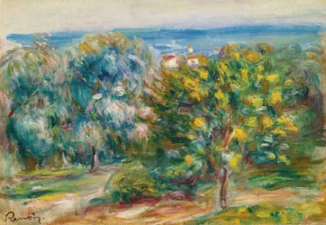 Skizze einer Landschaft im Midi