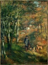 Der Maler Lecoeur im Wald von Fontainebleau