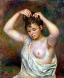 Frau, die ihr Haar richtet, 1887