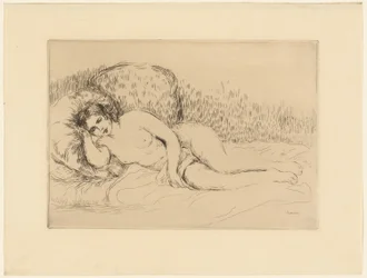 Liegende Frau, nach links