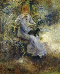 Frau mit schwarzem Hund, 1874