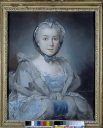 Porträt einer Frau in Blau