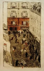 Straßenecke, von oben gesehen