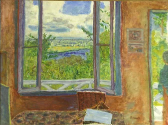 Offenes Fenster zur Seine Vernon, um 1911