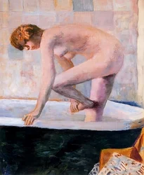 Rosa Akt in der Badewanne, ca. 1924