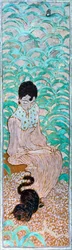 Sitzende Frau mit einer Katze, 1891