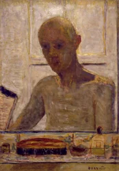 Selbstporträt in einem Rasierspiegel, 1935
