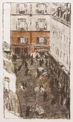 Straßenecke von oben gesehen