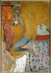 Frau bei ihrer Toilette