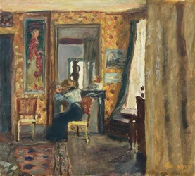 Frau in einem Innenraum; Femme dans un interieur, ca. 1908