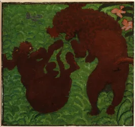 Zwei spielende Hunde