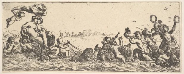 Zwei Frauen sitzen in einer Muschel