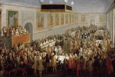Festmahl nach der Krönung Ludwigs XV. im erzbischöflichen Palais in Reims, 25. Oktober 17