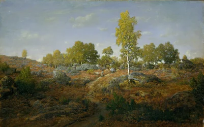 Ein Pfad zwischen den Felsen, ca. 1861