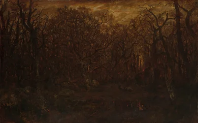 Der Wald im Winter bei Sonnenuntergang, ca. 1846-67