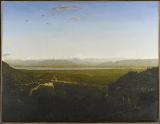 Blick auf den Mont Blanc, gesehen von La Faucille, ca. 1865