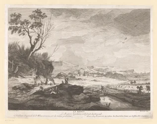 Landschaft mit ruhenden Figuren