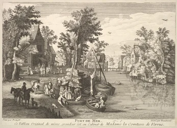See Hafen Port de Mer nach dem Gemälde in der Sammlung von Madame la Comtesse de Verrue