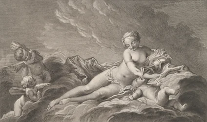 Venus gibt Nektar an Amor