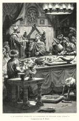 Ich werde Treue halten, sonst soll ich mit Judas zugrunde gehen! (Gravur)