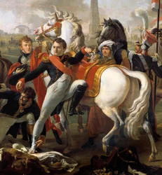 Napoleon I. wird vor Regensburg verwundet und von Chirurg Yvan behandelt, 23. April