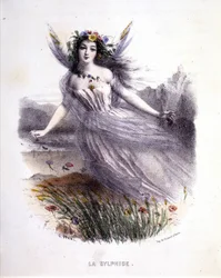 Fee: La Sylphide - in „Les femmes mythologiques“, von Mery und Foelix, ill. von G. Staal, hrsg. von Gouet