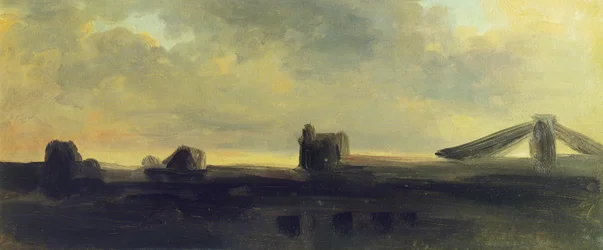 Himmel und Dächer, von Pierre Henri de Valenciennes (1750-1819)