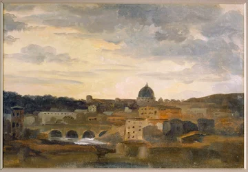 Blick auf Rom bei stürmischem Wetter