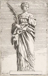 Stehende weibliche Figur, ca. 1739-1740