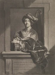 Porträt von Hyacinthe Rigaud, 1721