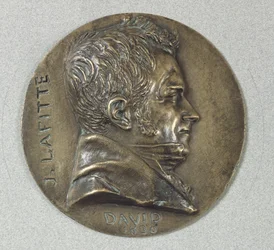 Medaille mit einem Porträt von Jacques Lafitte (1767-1844) 1830