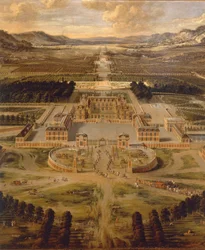 Ansicht des Schlosses Versailles und seiner Gärten von Pierre Patel