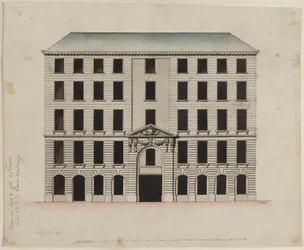 Fassade des Mont-de-Piété an der Rue des Blancs-Manteaux