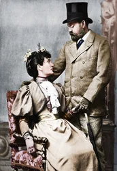 Emile Zola und Jeanne Rozerat, ca. 1890, 1939