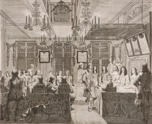 König Karl II. speist mit Lucy Walter