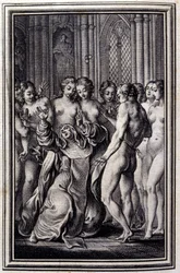 Le Glouches - in „Tales et nouvelles en vers“ von Jean La Fontaine. 1776. Illustration von P.P. Choffard