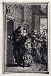Les Freres de Catalunya - in „Tales et nouvelles en vers“ von Jean La Fontaine. 1776. Illustration von P.P. Choffard