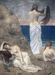 Junge Mädchen am Meer