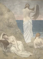 Junge Mädchen am Meer