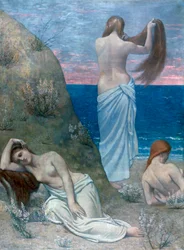 Junge Mädchen am Meer