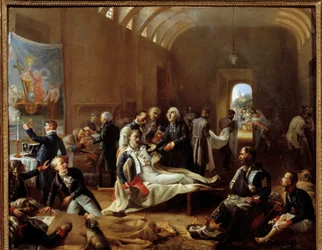 Eine Ambulanz während des Frankreichfeldzugs 1814 (Gemälde von Pierre Vigneron, 1814)